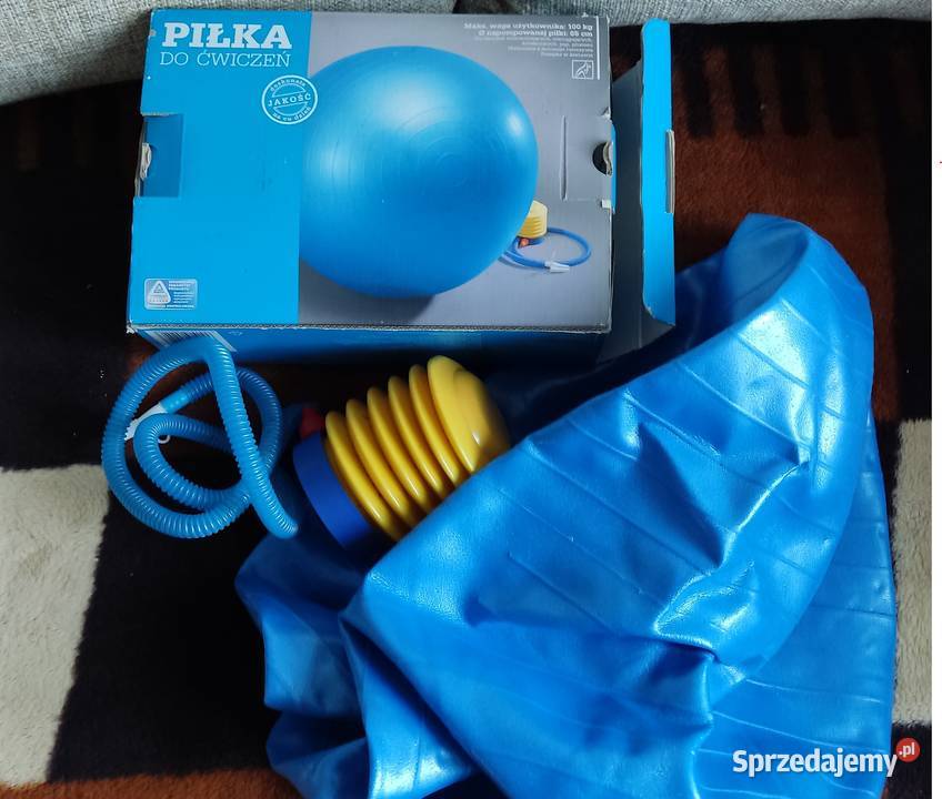 Piłka gimnastyczna 65 niebieska pompka pudełko sprzedam
