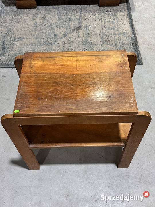 Stolik kawowy nocny art deco orzech pomocniczy 40cm Wrocław