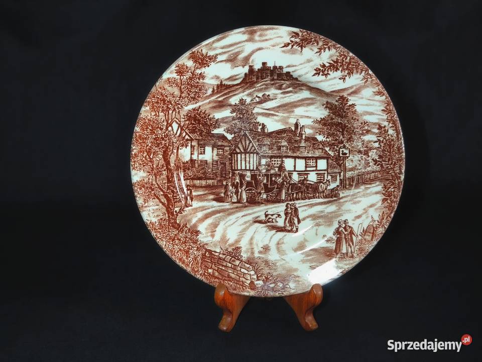 Talerz deserowy angielski James Broadhurst Sons Porcelana i szkło lubelskie Chełm