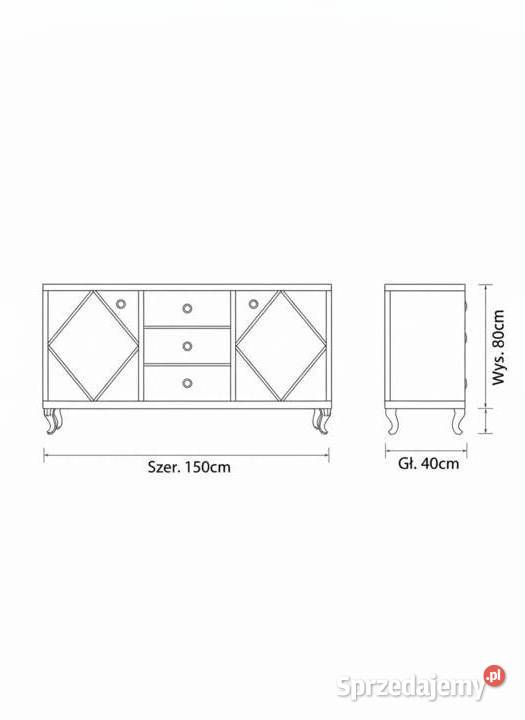 Komoda Lustrzana Elegancja i Styl Glamour Noga Kępno