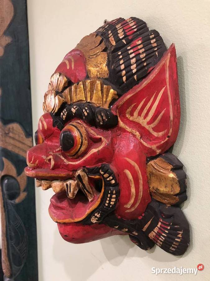 Maska etniczna plemienna Afryka Azja Bali Antyki, Sztuka, Kolekcje Kraków