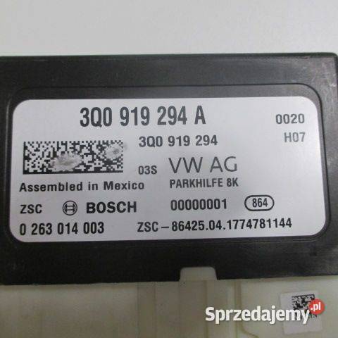 MODUŁ STEROWNIK PDC VW SKODA 3Q0919294A osobowe Rakoniewice