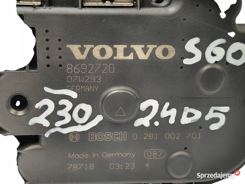 PRZEPUSTNICA POWIETRZA Volvo S60 S80 V70 XC70 Części samochodowe sprzedam