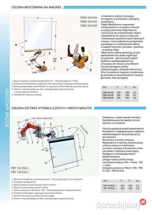 Osłona ochronna do prasy hydraulicznej osłona Wrocław
