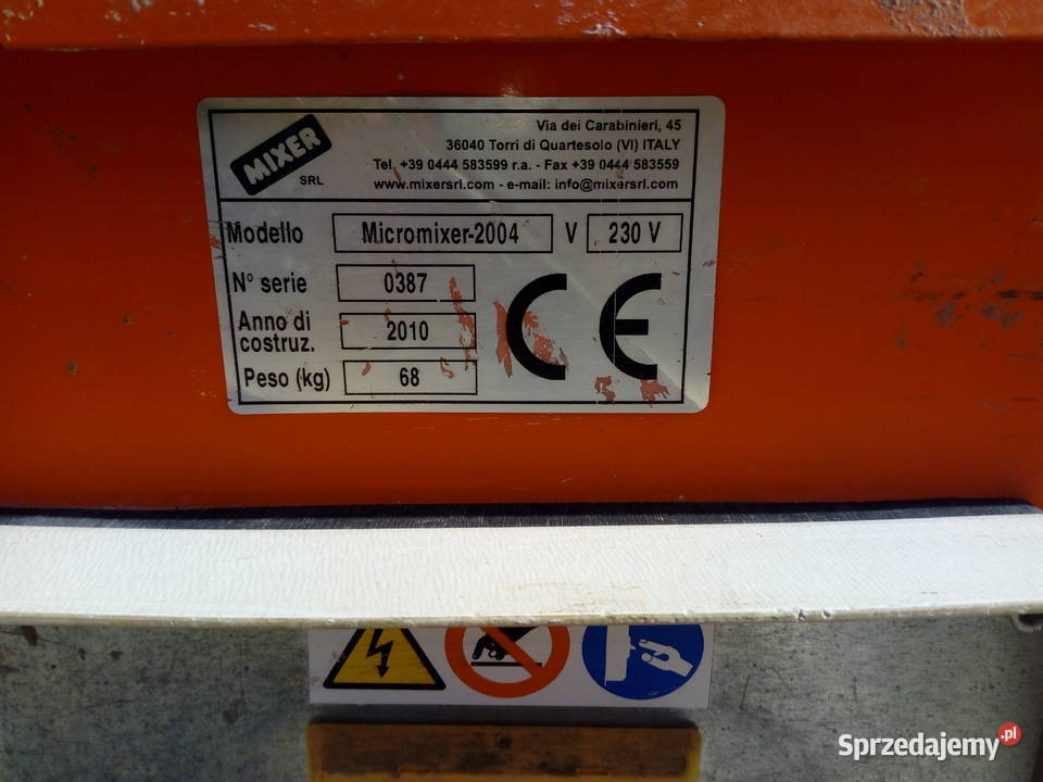 Agregat tynkarski Mieszalnik przeplywowy Nowy Sącz