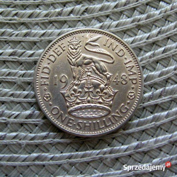 Wielka Brytania 1 Szyling 1948r Herb Angielski Kalisz sprzedam