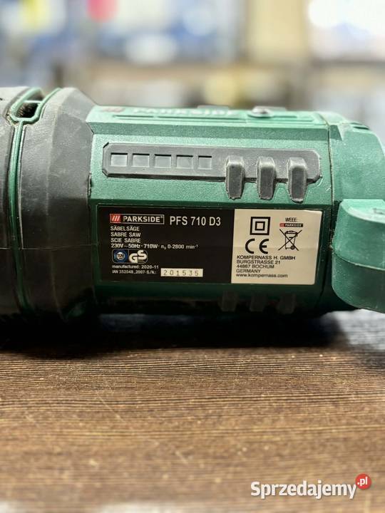 Piła szablasta Parkside PFS 710 D3 Piły, pilarki i wyrzynarki Elbląg