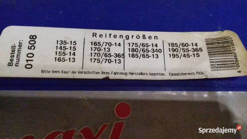 Łańcuchy śniegowe na koła 13 14 15 Kalwaria Zebrzydowska