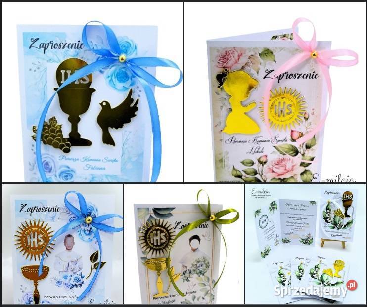 Zaproszenia z okazji I Komunii Św Zielona Góra