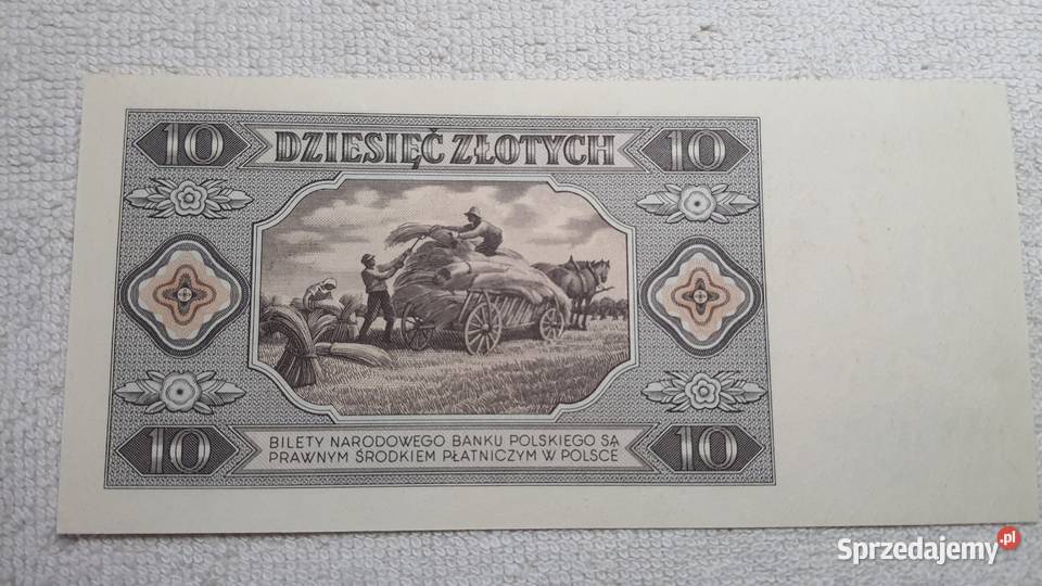 Rzadka seria 10 złotych 1948 s BD UNC Warszawa