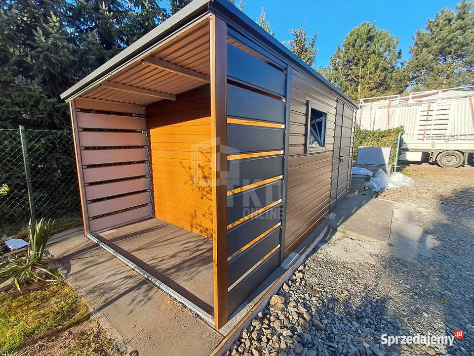 Schowek domek ogrodowy 4x25m wiata 1m Brama Jastrowie