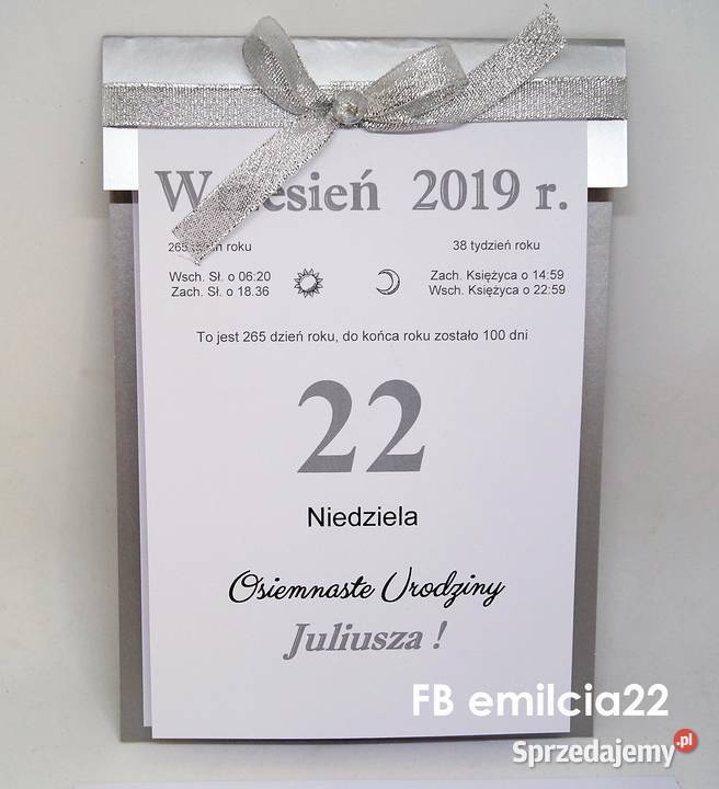 Zaproszenie na urodziny Kartka Kalendarz Spirala lubuskie sprzedam