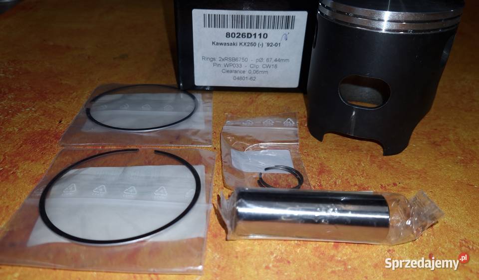 WOSSNER TŁOK KAWASAKI 2T KX 250 9204 6744MM110MM Silniki i osprzęt śląskie Świętochłowice sprzedam