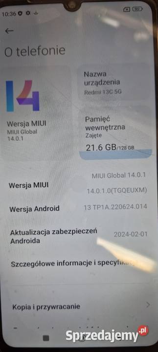 Smartfon Xiaomi Redmi 13C 4 GB 128 GB łódzkie Łódź sprzedam