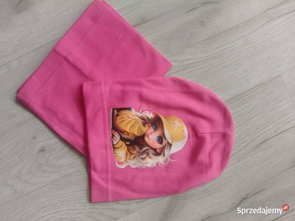 Czapka Wiosenna dziewczynki szalik komin dziewczynka