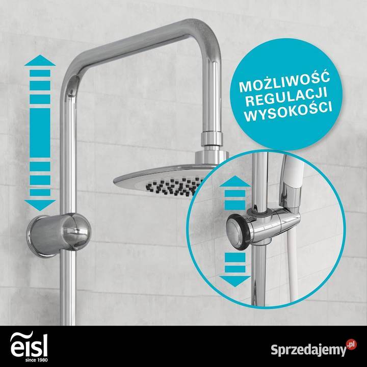 Zestaw prysznicowy natynkowy Eisl DXLD60087CS Jadowniki