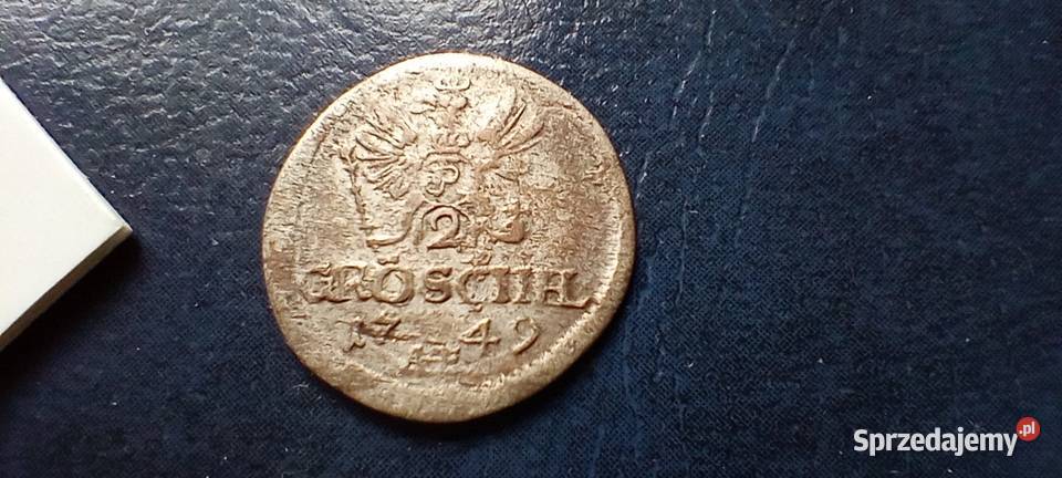 Stare monety 2 grosze 1749 Niemcy srebro Lesko