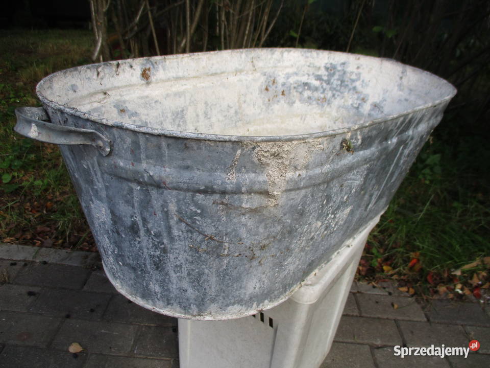 Stara Wanna Balia Ceber ocynkowana z uszami PRL Nieporęt