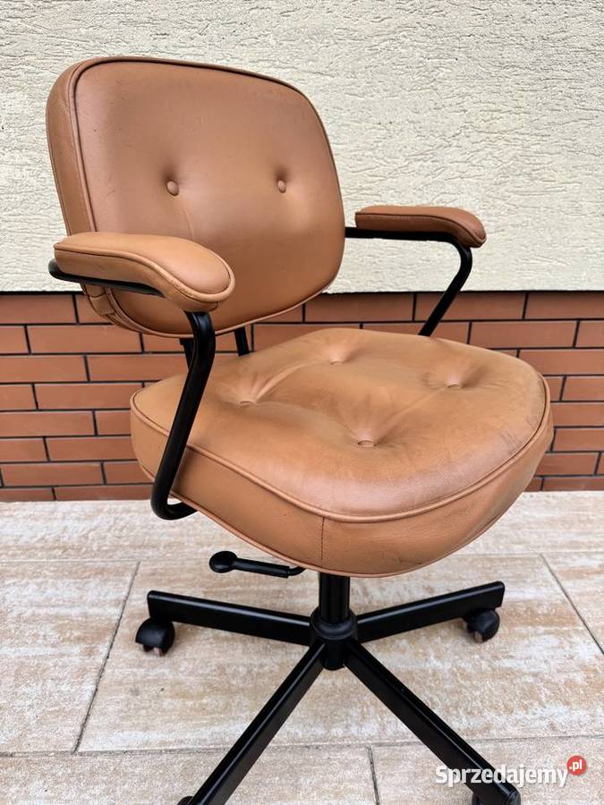 Krzesło skórzane biurowe ALEFJLL fotel ikea sprzedam