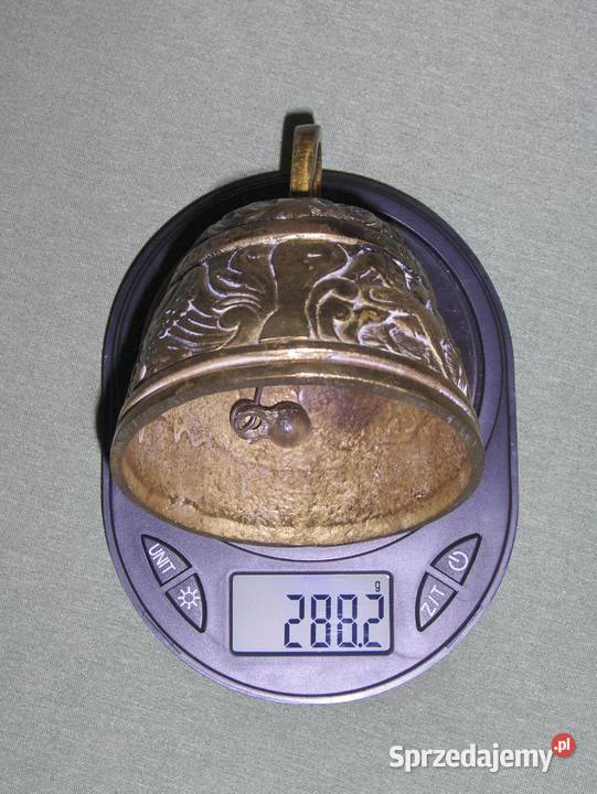 Stary Vintage dzwonek mosiężny Marcvs Angelvs