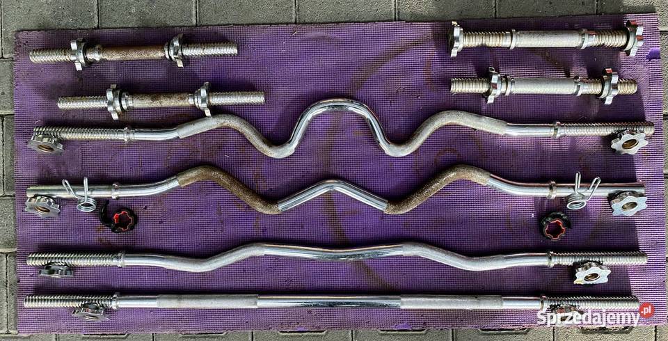 Zestaw do ćwiczeń sprzęt siłowy ławeczka 6x gryf Kudowa-Zdrój sprzedam