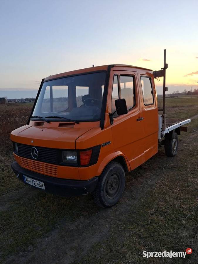Mercedes 308D T1 kaczka skrzynia 6 osób pomarańczowy Mińsk Mazowiecki