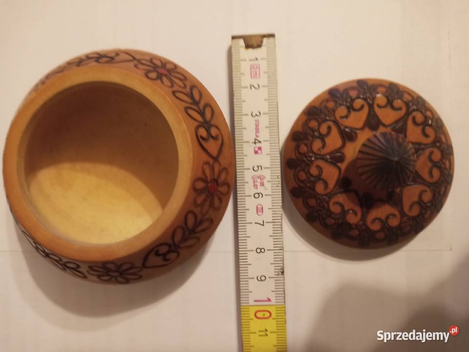 Szkatułka drewniana PRL