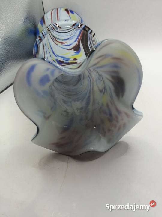 Szklany wazon duży kolorowy barwiony w masie lubelskie sprzedam