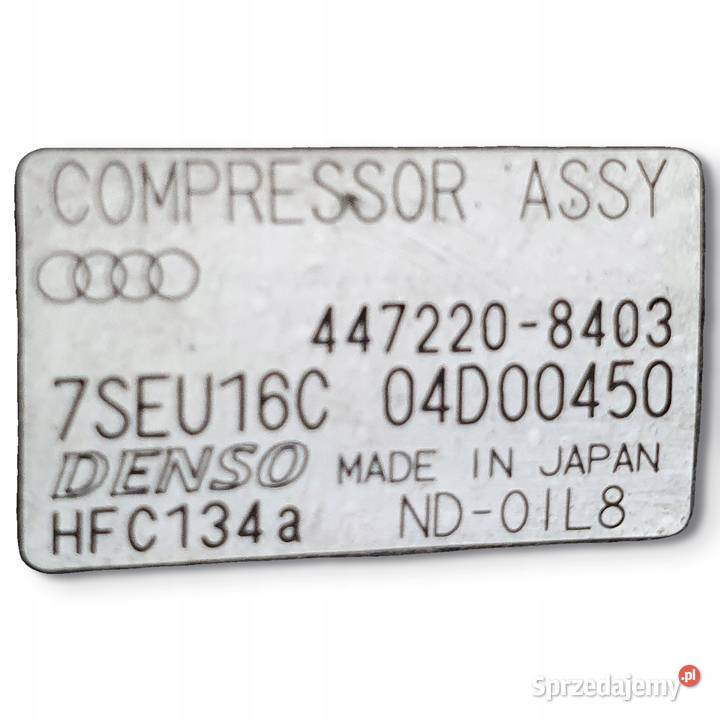 SPRĘŻARKA KLIMATYZACJI Audi A4 B6 19 TDI Denso Chełm