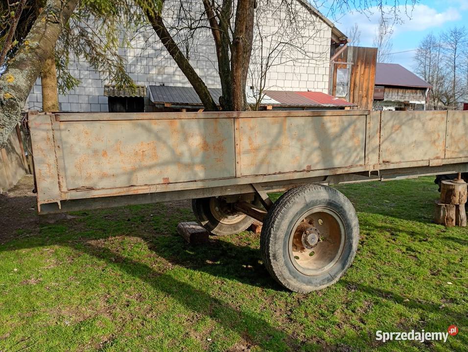 Przyczepa jednoosiowa masywna mocna Przyczepy rolnicze Pińczów