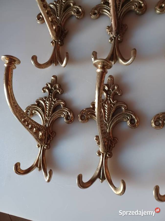 Piękny duży wieszak mosiężny Mosiądz Meble Poznań