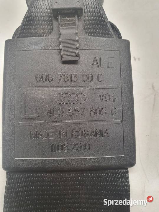 PAS BEZPIECZEŃSTWA LEWY TYŁ AUDI Q7 4L0857805G osobowe Przystajń