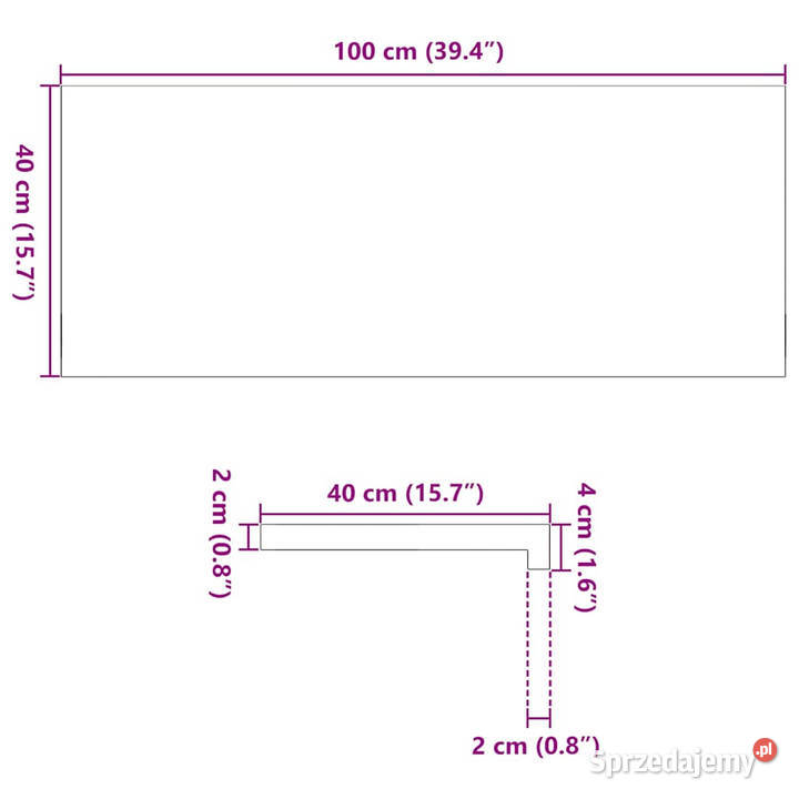 Parapety 2 ciemnobrązowy 100x40x2 lite drewno Warszawa sprzedam