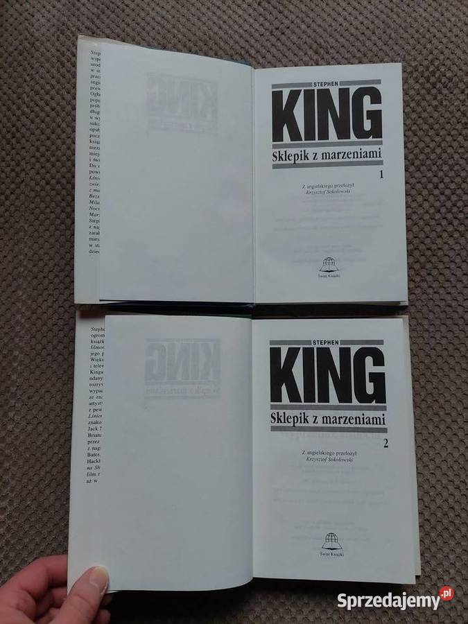 komplet dwóch tomów Sklepik z marzeniami Stephen