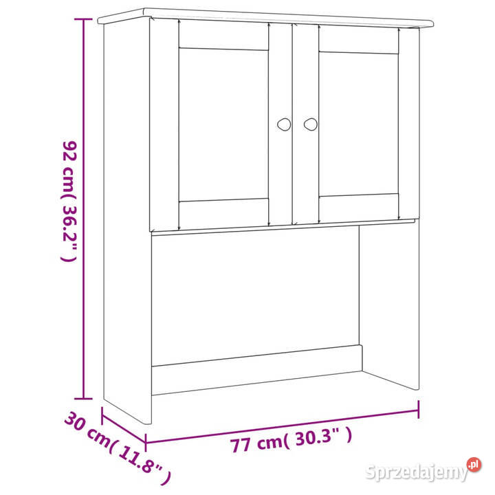 Nastawka do komody ALTA 77x30x92 lite drewno Warszawa