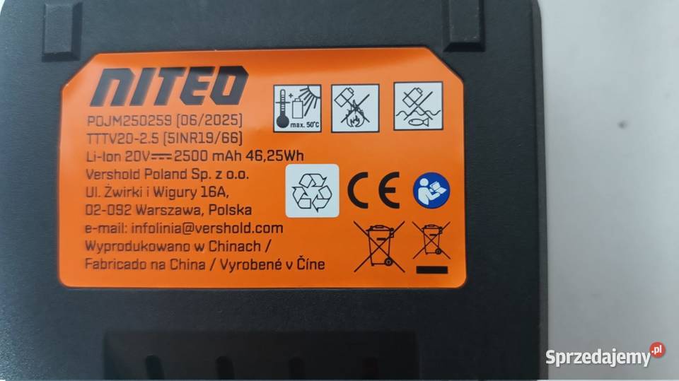 Akumulator NITEO 20 V25 Ah Katowice sprzedam