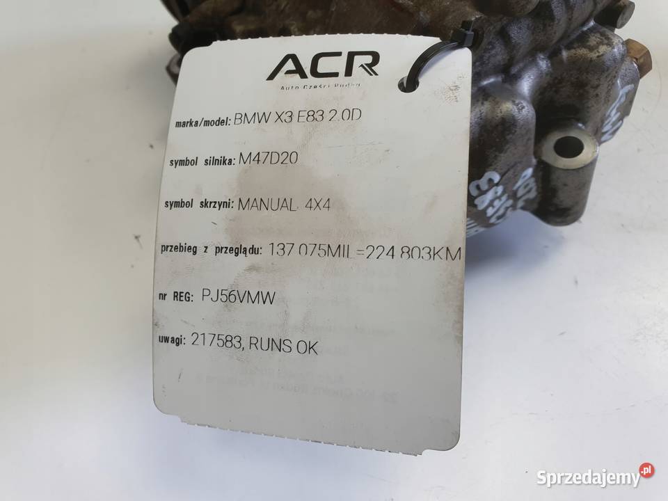 SPRĘŻARKA KLIMATYZACJI BMW X3 E83 20 D pompa Kompresory klimatyzacji Chełm sprzedam
