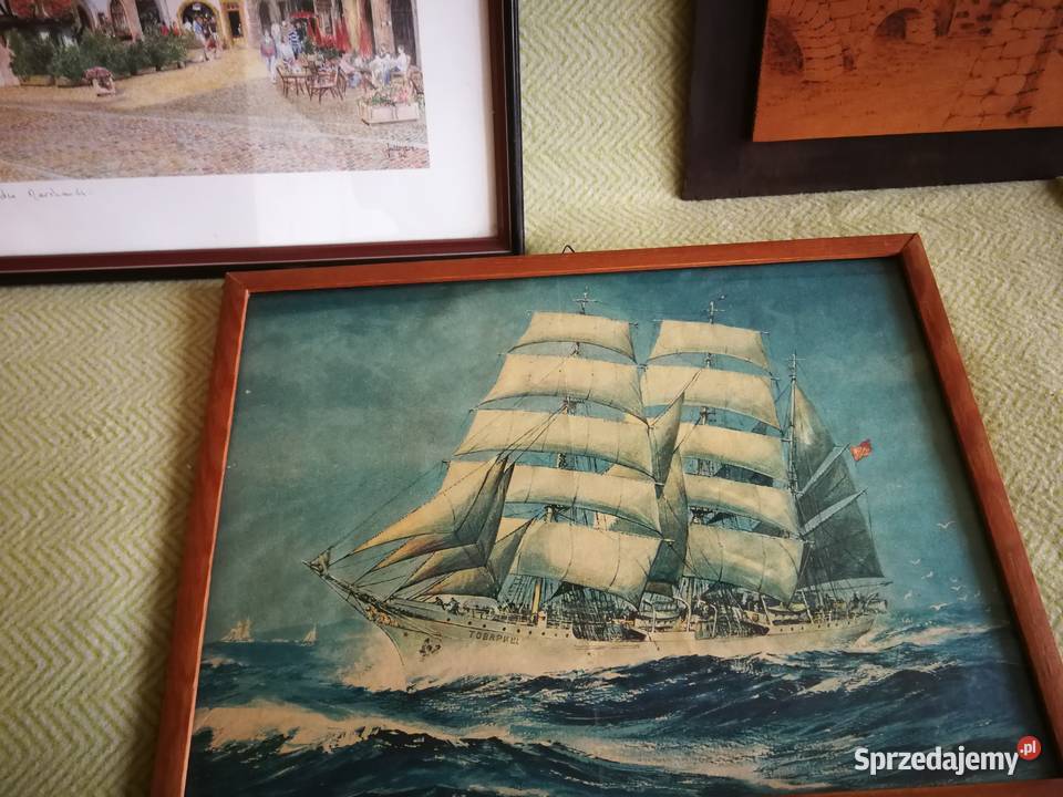 Zestaw obrazów Płótno Rzeźba Rama Monet 5 sztuk Szczecin