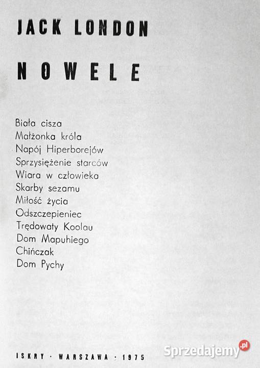 Nowele Jack London Chełm