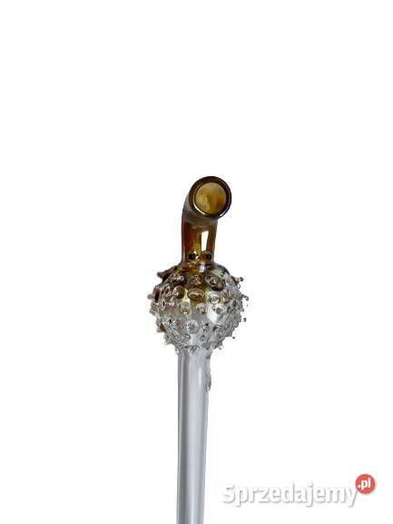 Długa Lufka Szklana 15 z Wzorem Jeża do Palenia Ostrowy nad Okszą sprzedam