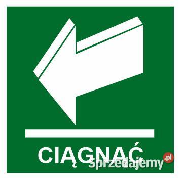 Naklejka BHP CIĄGNĄĆ 150x150mm AC029