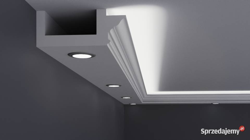 Sufit podwieszany sztukateria gzyms halogen Warszawa