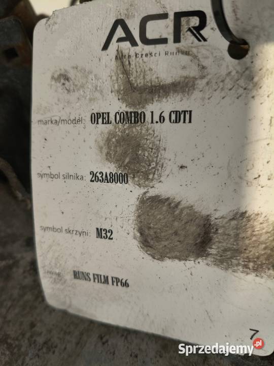 SKRZYNIA BIEGÓW Opel Combo D 16 CDTI manualna Chełm