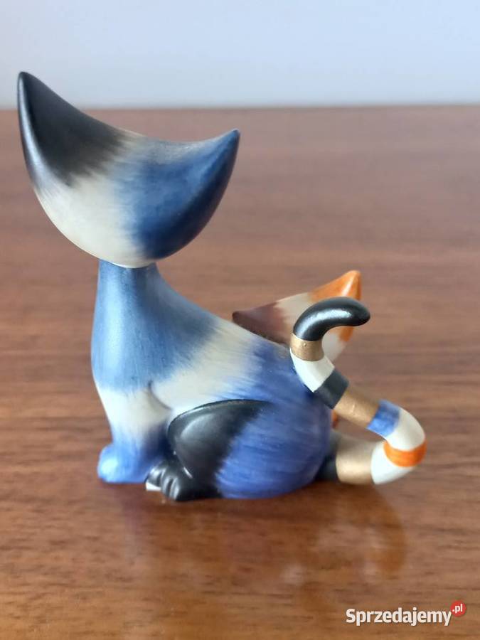 Figurka porcelanowa Koty Rosina Wachtmeister Toruń