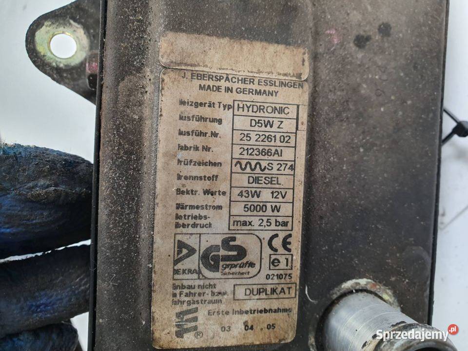 WEBASTO TOYOTA COROLLA VERSO 25226102 kujawsko-pomorskie sprzedam