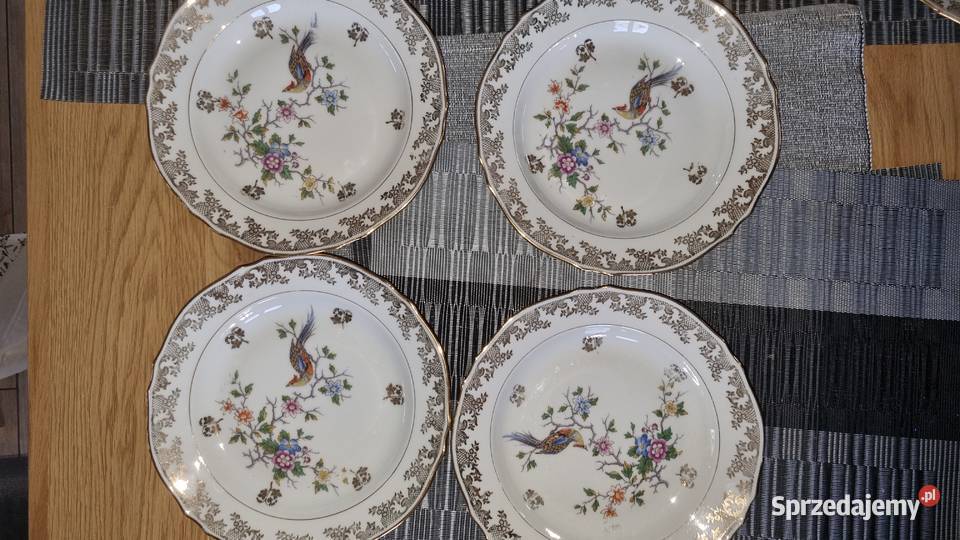 Talerze Z Rajskim Ptakiem głębokie Porcelana