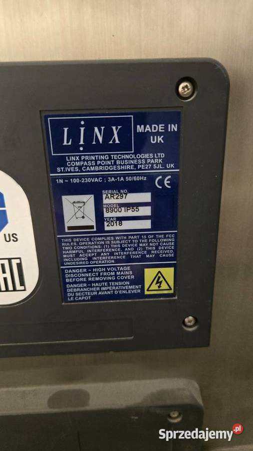 Drukarka uniwersalna do znakowania Linx 8900 Produkcja mazowieckie Łosice