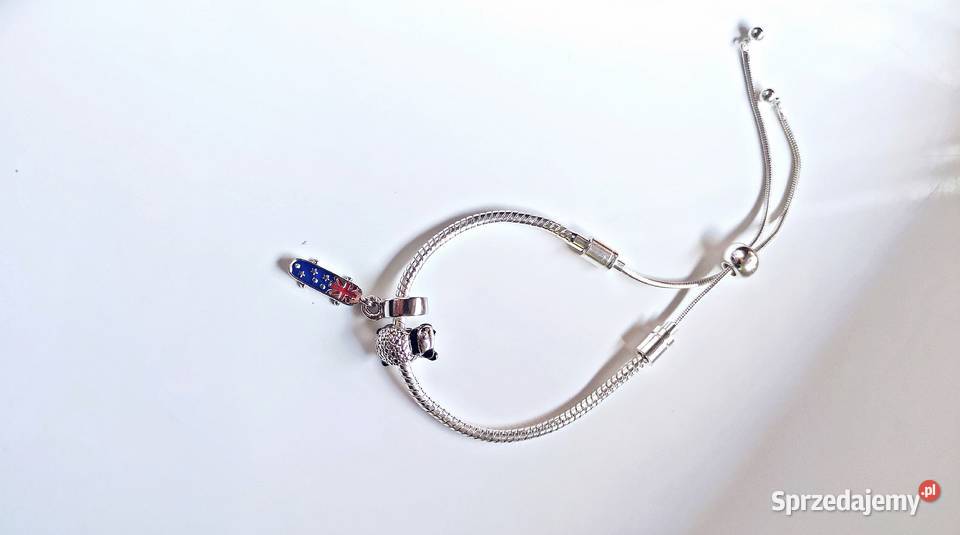 Srebrna bransoletka modułowa z zawieszkami Warszawa