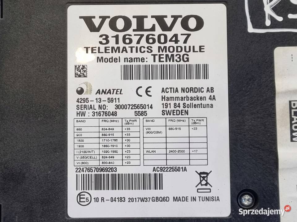 Volvo V60 I S60 II XC60 I MODUŁ STEROWNIK Chełm