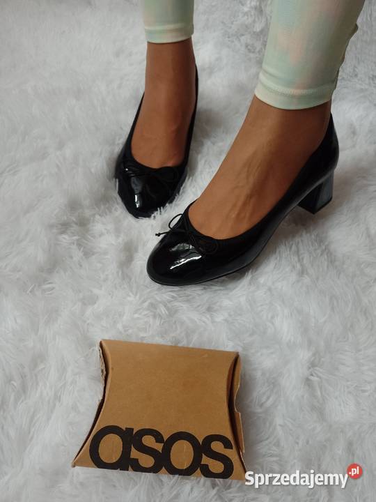 38 ASOS Design Czarne czółenka wieczorowe z czarny Kraków sprzedam